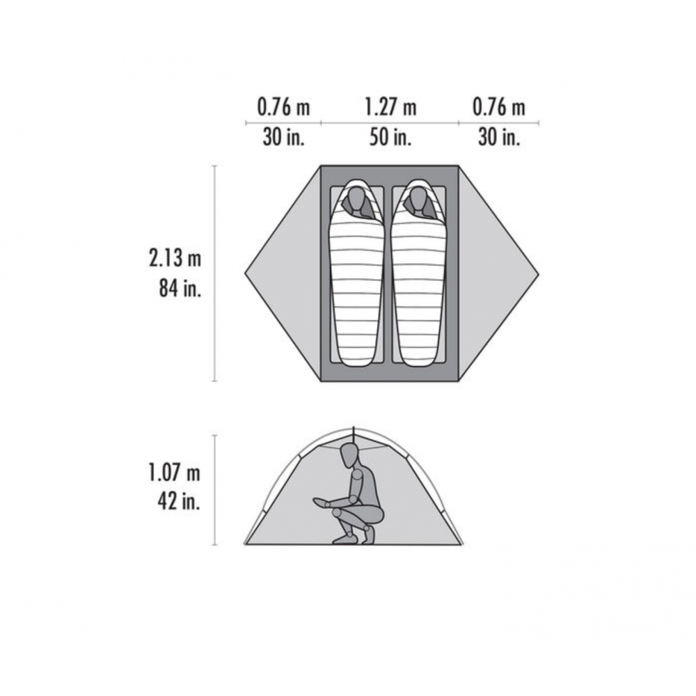 MSR Палатка двухместная Access™ 2-Person, Four-Season Ski Touring Tent